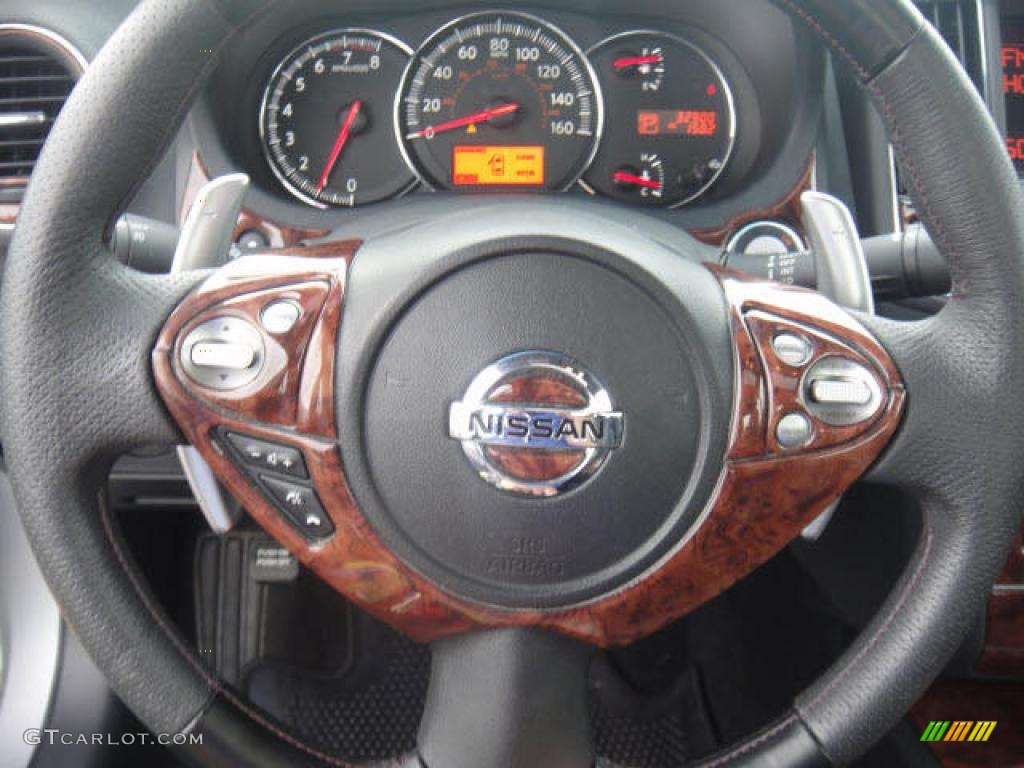 2009 Nissan Maxima 3.5 SV Premium Charcoal Steering Wheel Photo #38164318