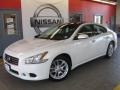 2009 Winter Frost White Nissan Maxima 3.5 SV Premium  photo #1