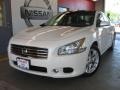 2009 Winter Frost White Nissan Maxima 3.5 SV Premium  photo #2