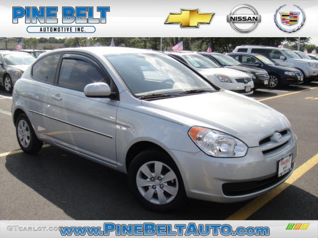 2010 Accent GS 3 Door - Platinum Silver / Black photo #1