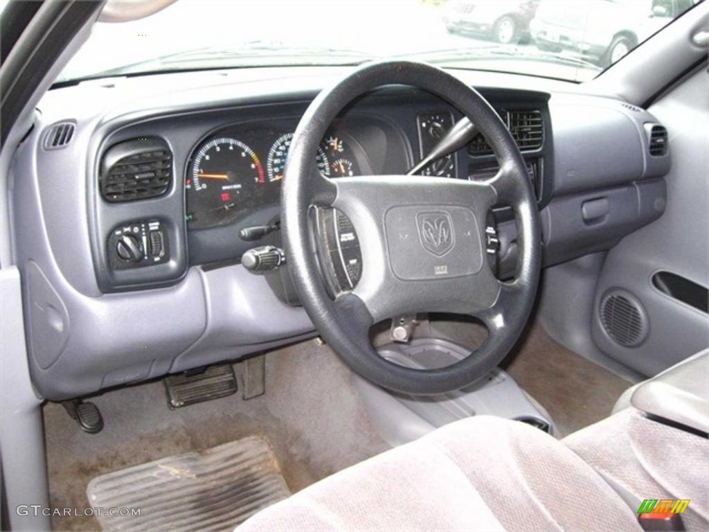 2000 Dodge Dakota SLT Crew Cab Mist Gray Dashboard Photo #38166806