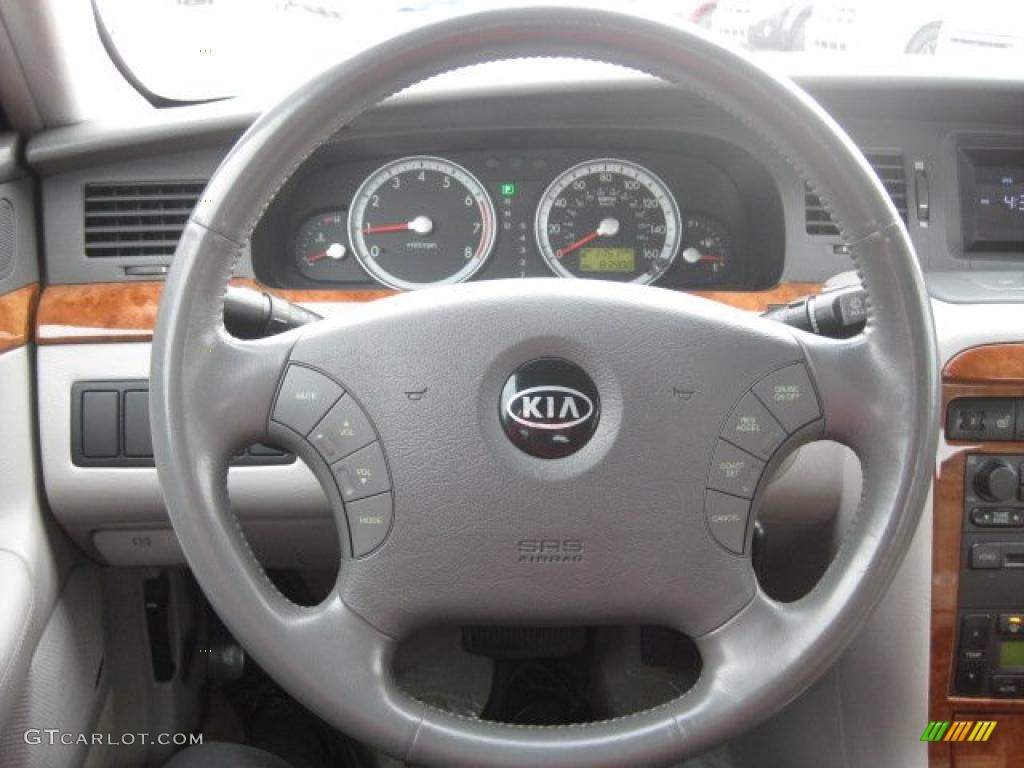2004 Kia Amanti Standard Amanti Model Gray Steering Wheel Photo #38167362