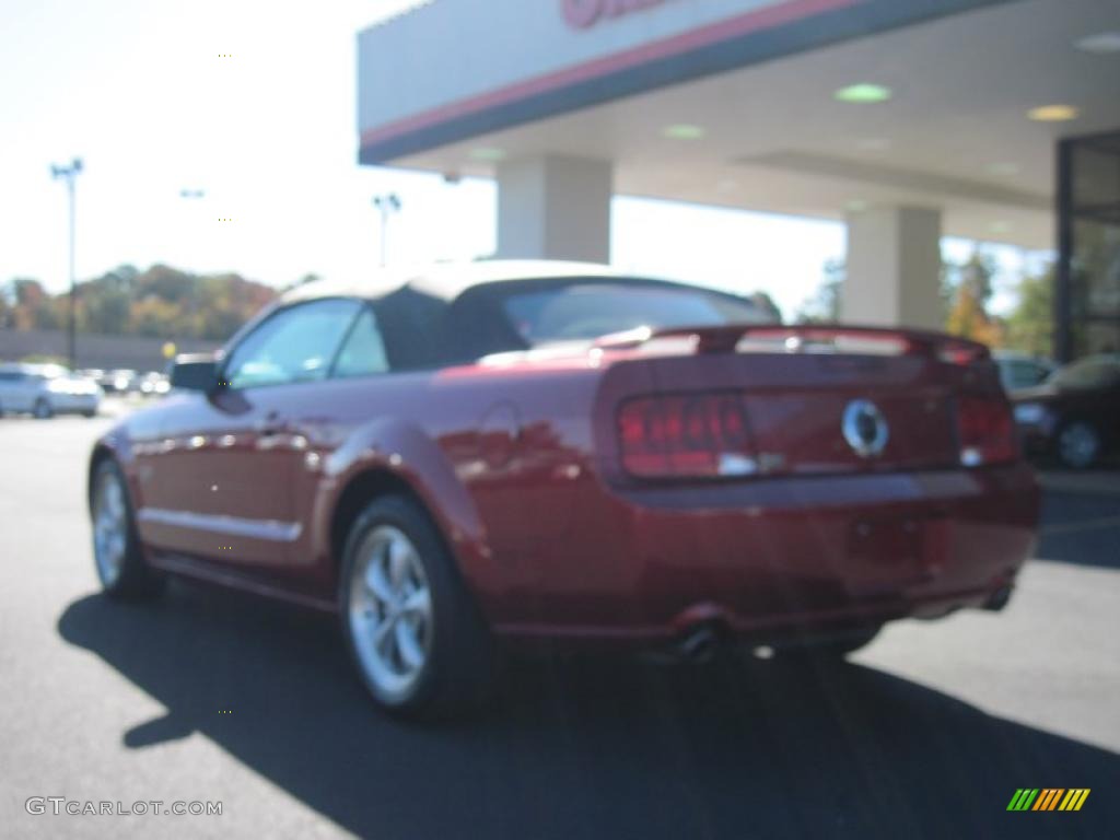 2007 Mustang GT Premium Convertible - Redfire Metallic / Dark Charcoal photo #3