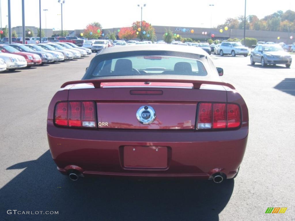2007 Mustang GT Premium Convertible - Redfire Metallic / Dark Charcoal photo #4