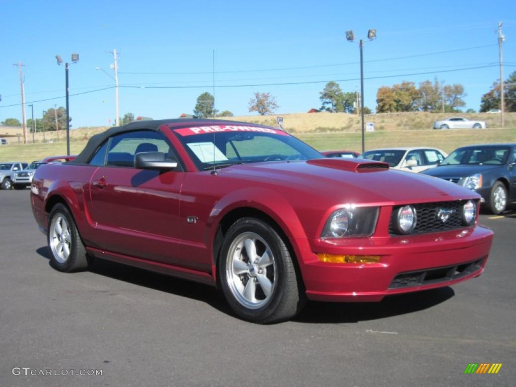 2007 Mustang GT Premium Convertible - Redfire Metallic / Dark Charcoal photo #7