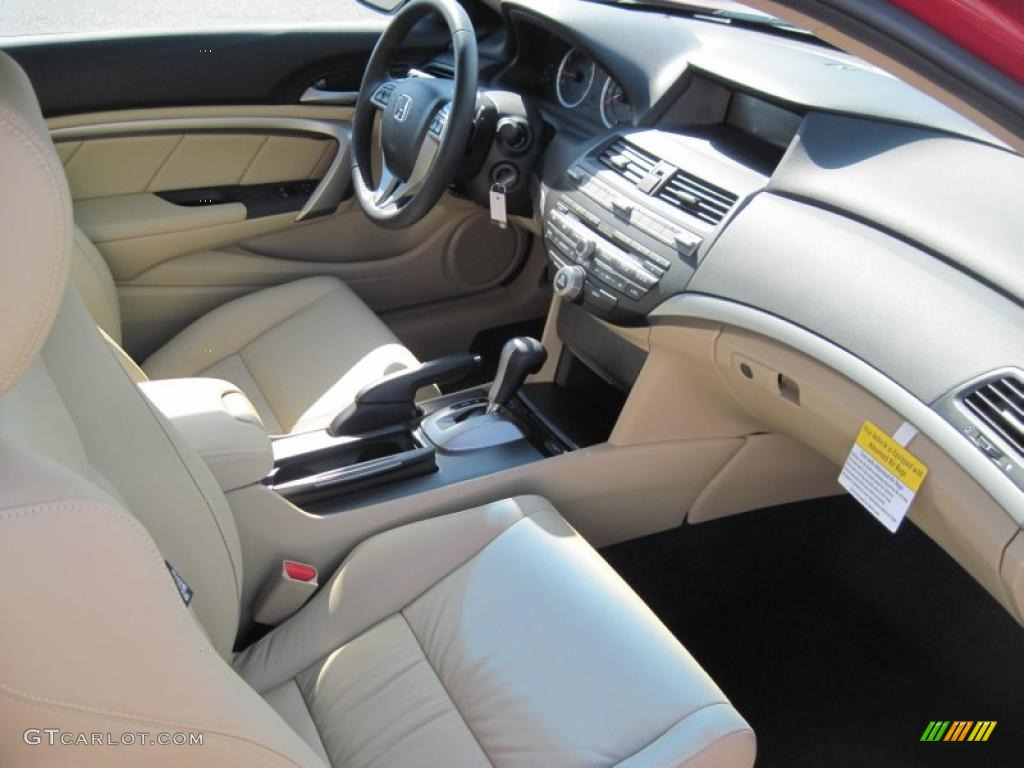 Ivory Interior 2011 Honda Accord Ex L V6 Coupe Photo