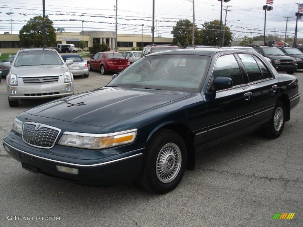 1997 Deep Navy Blue Metallic Mercury Grand Marquis GS 38169913 Photo