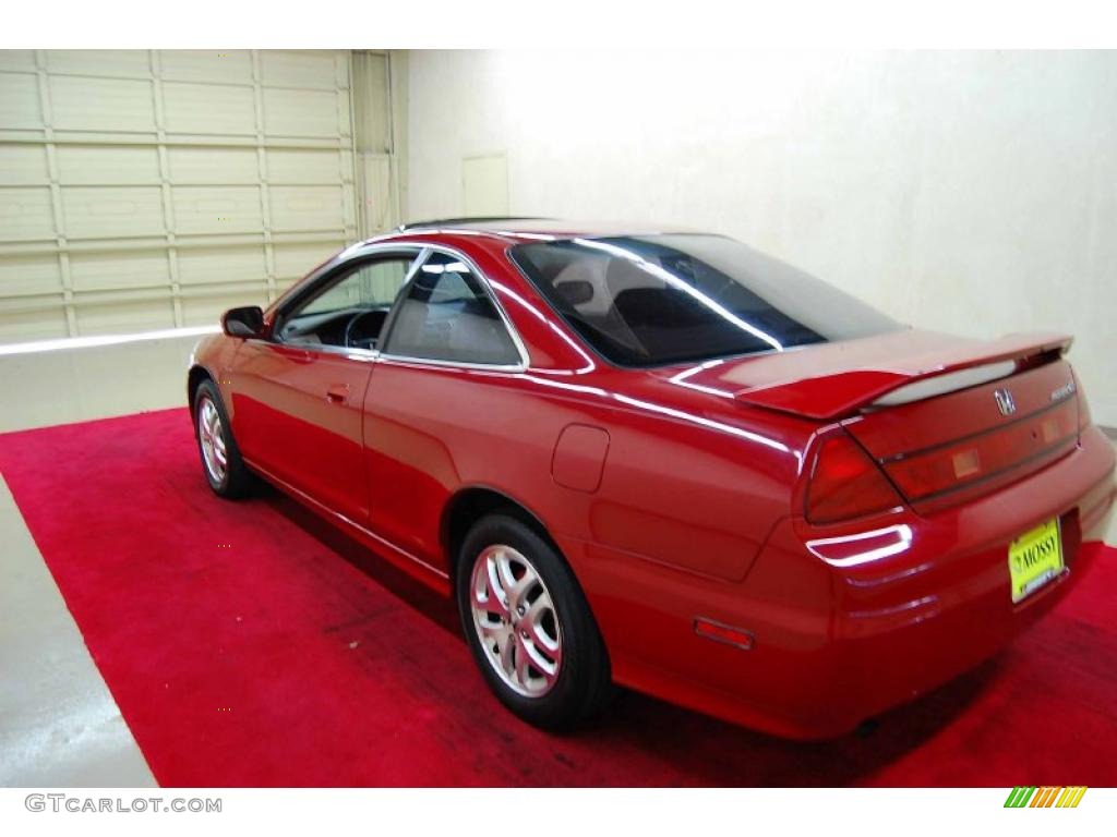 2002 Accord EX V6 Coupe - San Marino Red / Ivory photo #4
