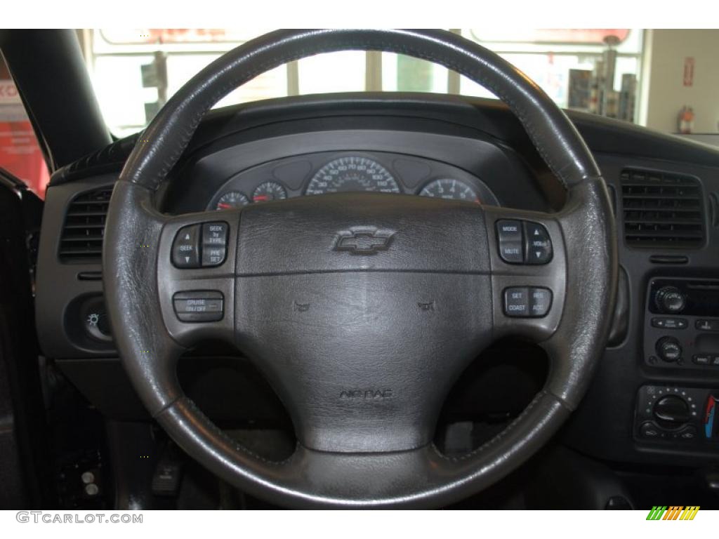 2004 Chevrolet Monte Carlo Intimidator SS Ebony Black Steering Wheel Photo #38177680