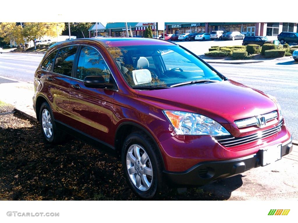 2009 CR-V EX 4WD - Tango Red Pearl / Gray photo #4