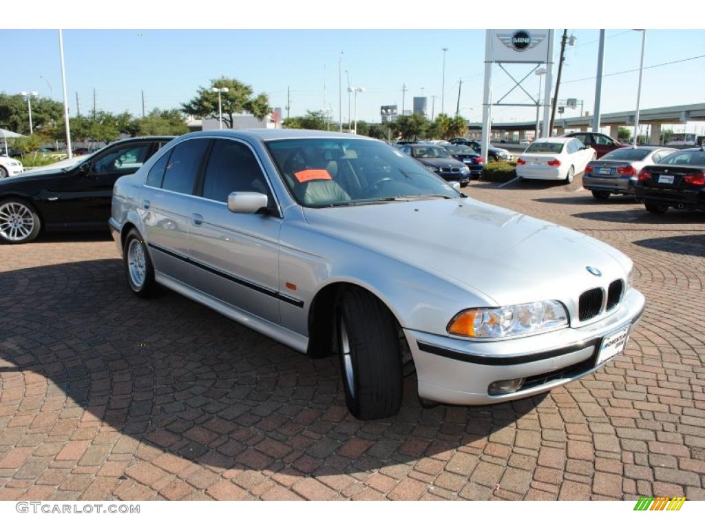 1998 5 Series 528i Sedan - Arctic Silver Metallic / Grey photo #7