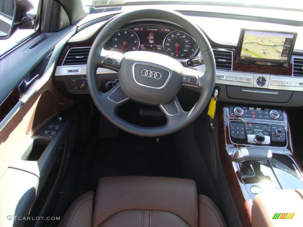 2011 Audi A8 4.2 FSI quattro Nougat Brown Dashboard Photo #38182584