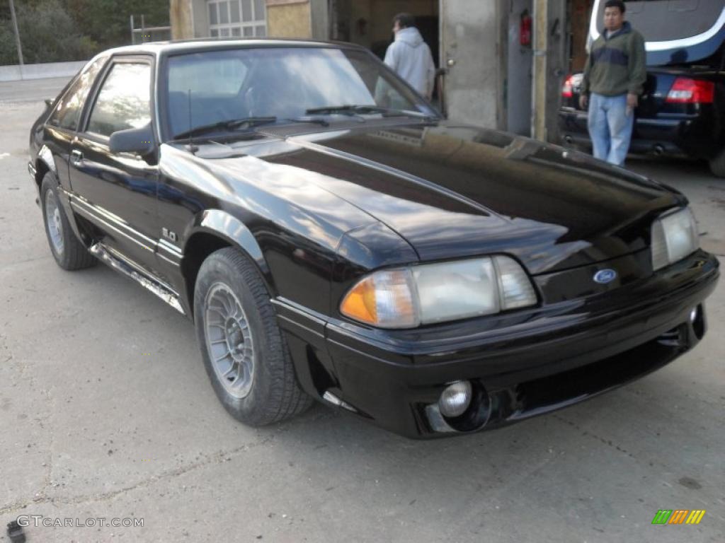 1990 Mustang GT Coupe - Black / Black photo #2