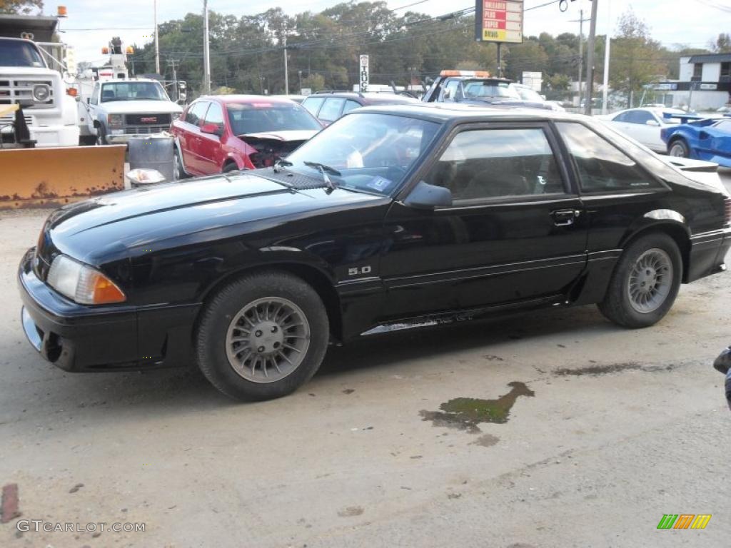 1990 Mustang GT Coupe - Black / Black photo #4