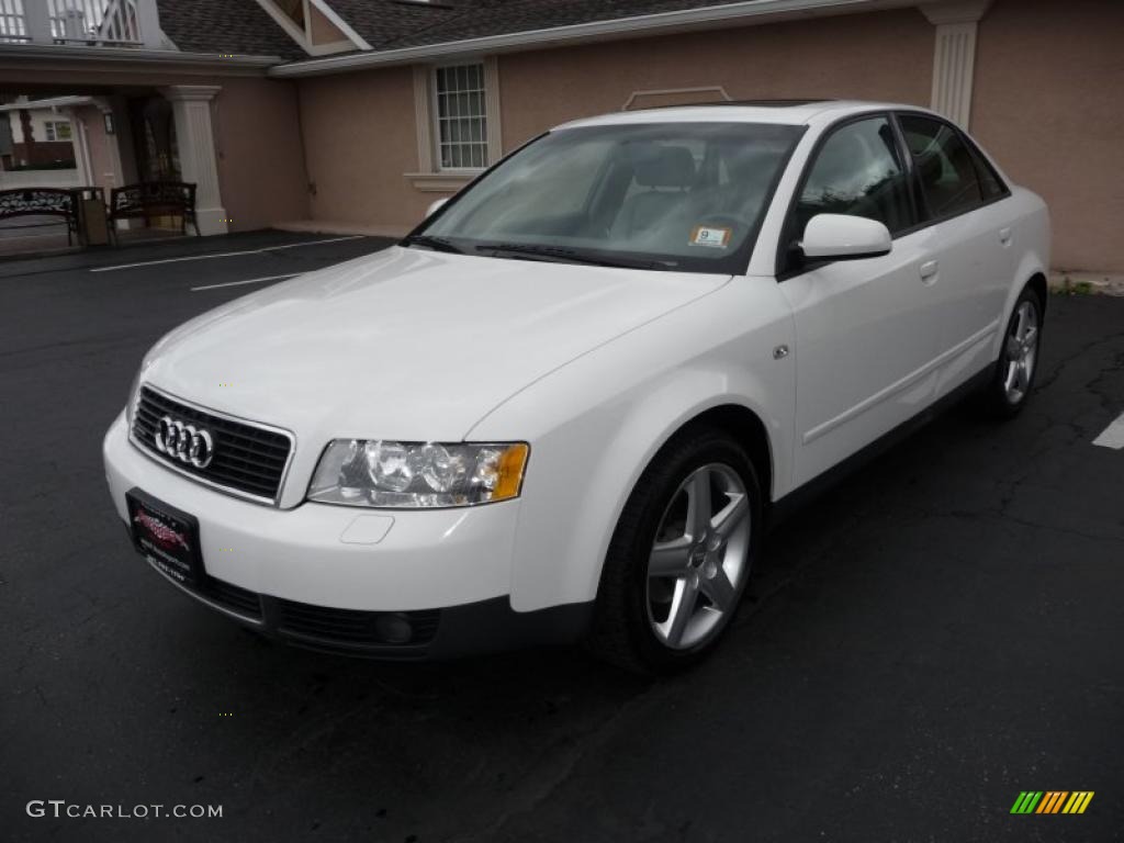 2003 A4 1.8T quattro Sedan - Polar White / Beige photo #1