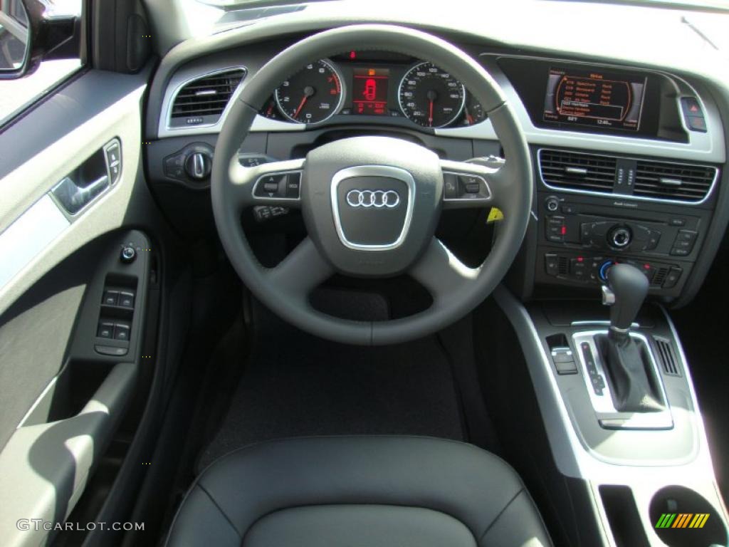 2011 Audi A4 2.0T quattro Sedan Black Dashboard Photo #38185548
