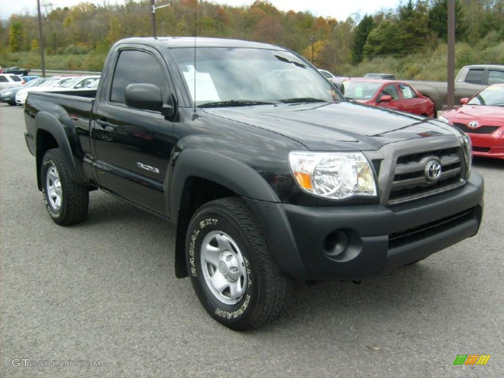 2010 Tacoma Regular Cab 4x4 - Black Sand Pearl / Graphite photo #1