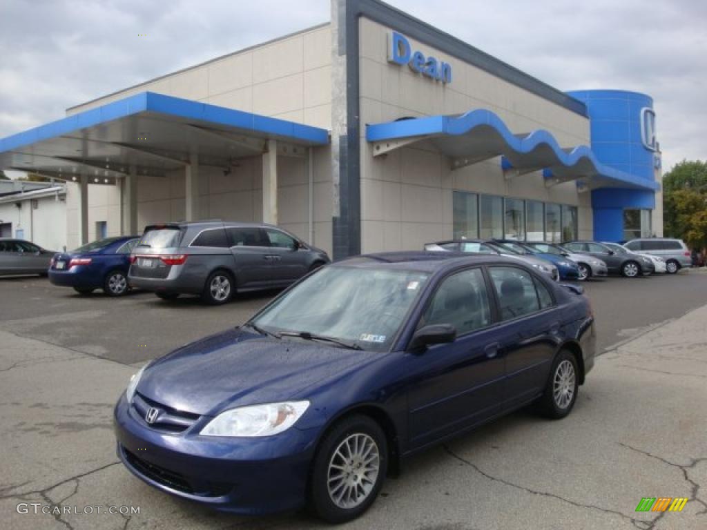 2005 Civic LX Sedan - Eternal Blue Pearl / Gray photo #1