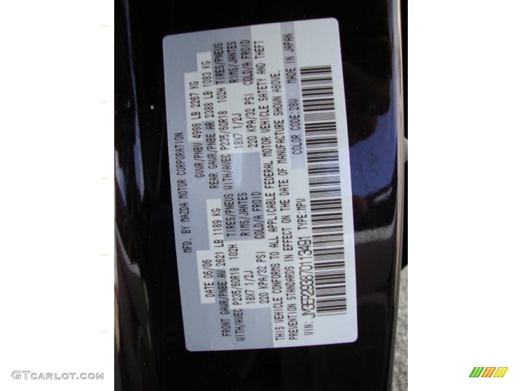 2007 CX-7 Grand Touring - Black Cherry Mica / Black photo #51