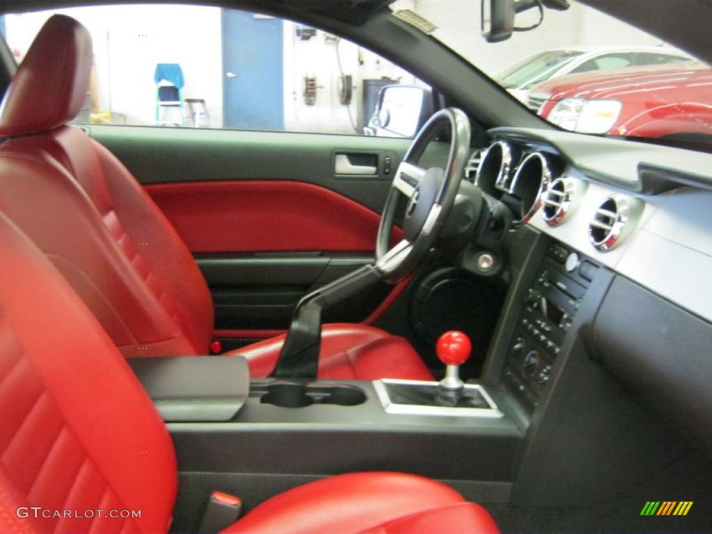2007 Mustang GT Premium Coupe - Torch Red / Black/Red photo #7