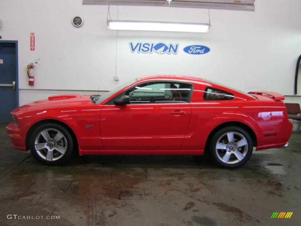 2007 Mustang GT Premium Coupe - Torch Red / Black/Red photo #14