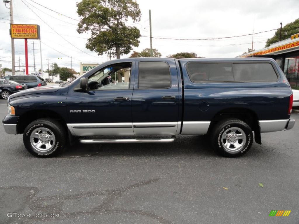 2002 Ram 1500 SLT Quad Cab 4x4 - Patriot Blue Pearlcoat / Dark Slate Gray photo #3