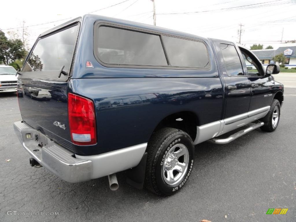 2002 Ram 1500 SLT Quad Cab 4x4 - Patriot Blue Pearlcoat / Dark Slate Gray photo #6