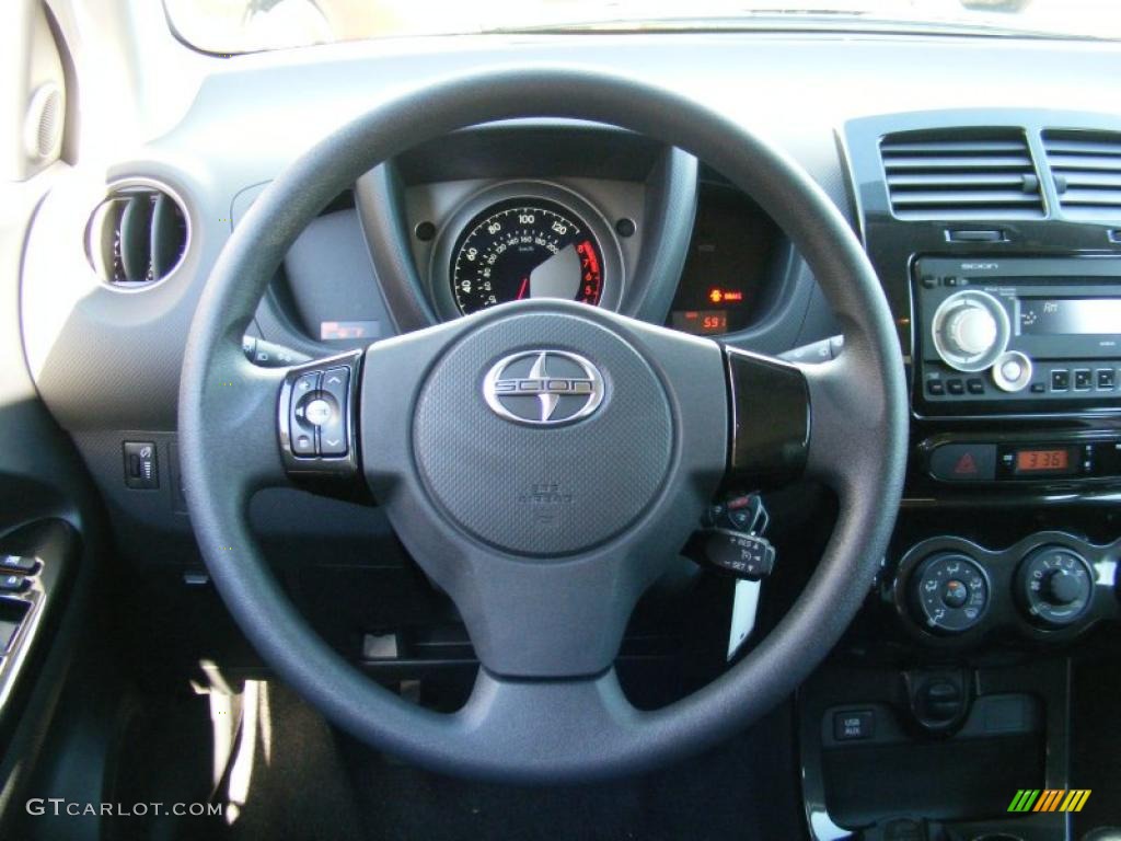 2010 Scion xD Standard xD Model Charcoal Steering Wheel Photo #38194656