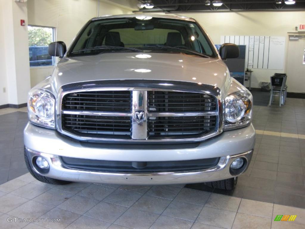 2007 Ram 1500 SLT Quad Cab - Bright Silver Metallic / Medium Slate Gray photo #3