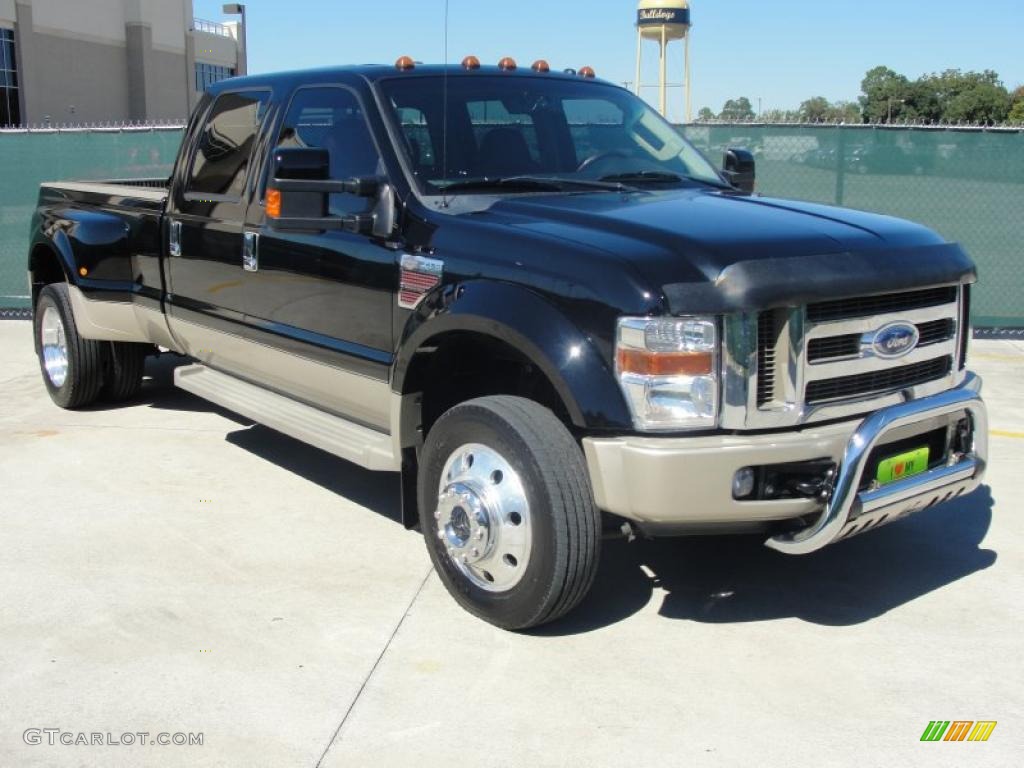 Black 2008 Ford F450 Super Duty King Ranch Crew Cab 4x4 Dually Exterior Photo #38200444