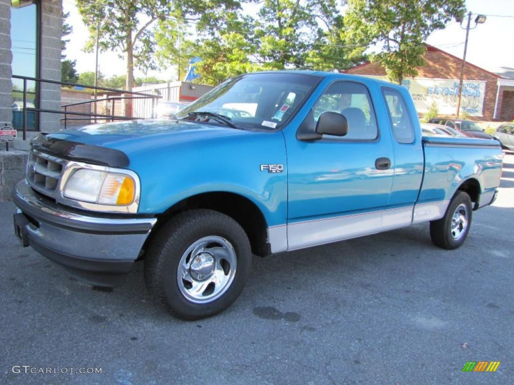 1998 F150 XL SuperCab - Teal Metallic / Medium Graphite photo #1