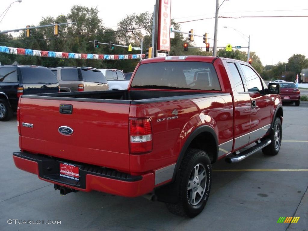 2004 F150 FX4 SuperCab 4x4 - Bright Red / Black/Medium Flint photo #4