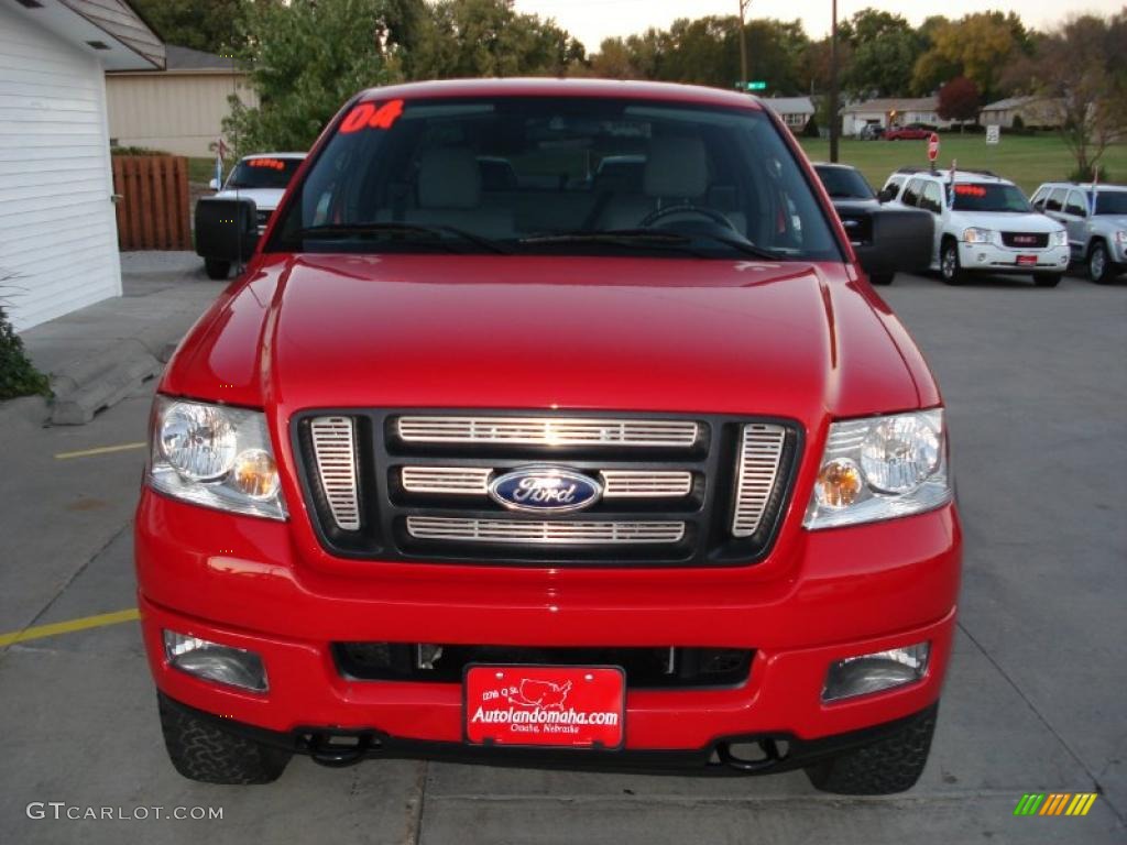 2004 F150 FX4 SuperCab 4x4 - Bright Red / Black/Medium Flint photo #29
