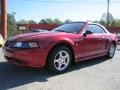 2001 Laser Red Metallic Ford Mustang V6 Convertible  photo #1