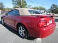 2001 Laser Red Metallic Ford Mustang V6 Convertible  photo #2