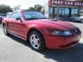 2001 Laser Red Metallic Ford Mustang V6 Convertible  photo #4