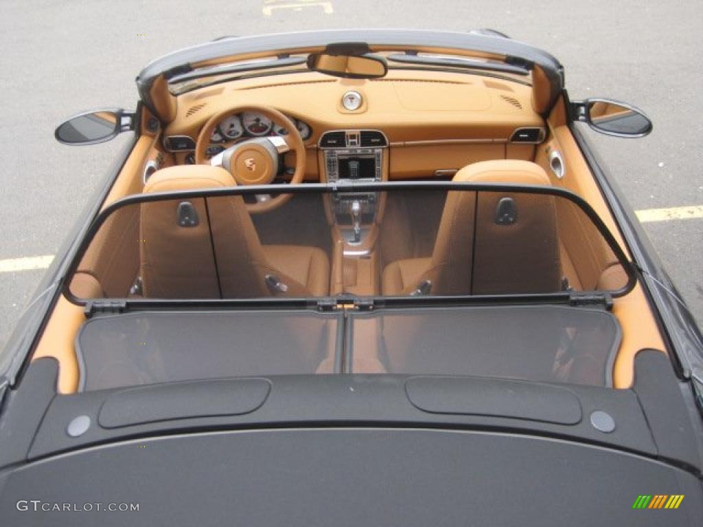 2008 911 Turbo Cabriolet - Slate Grey Metallic / Natural Brown photo #22