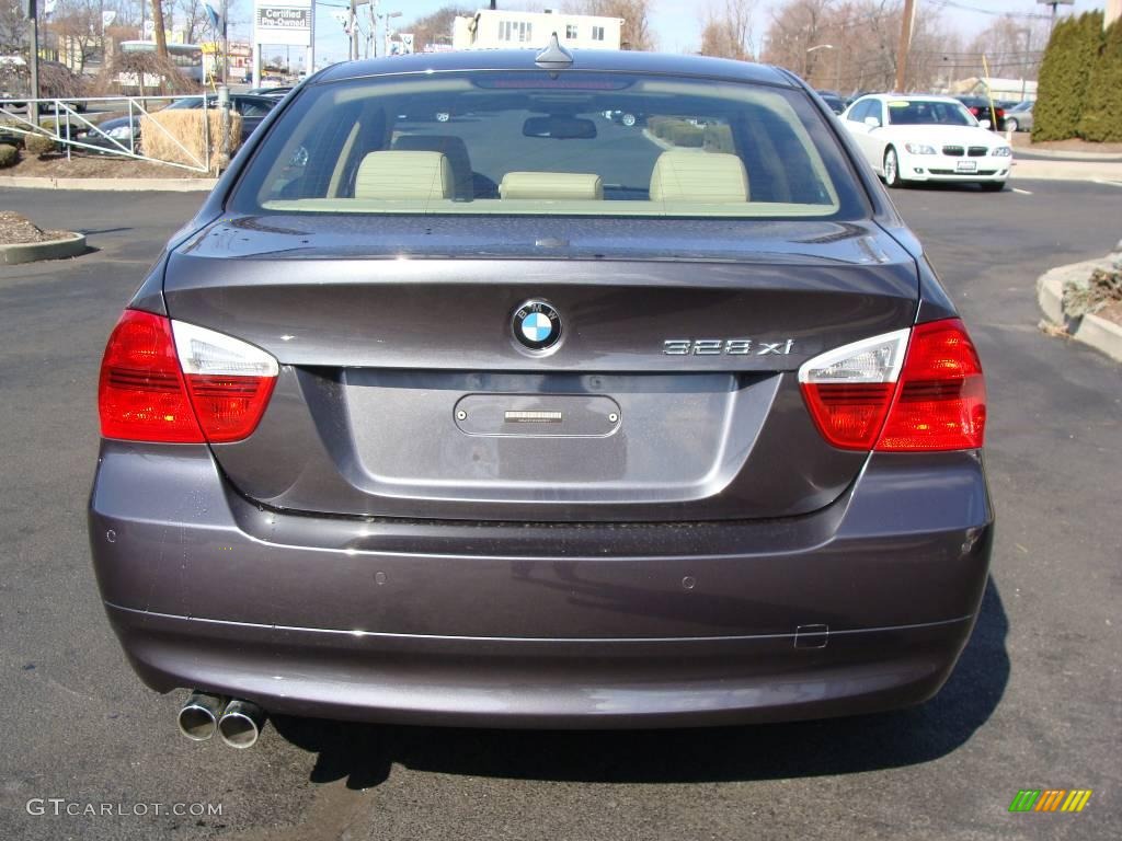 2007 3 Series 328xi Sedan - Sparkling Graphite Metallic / Beige photo #5