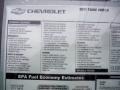 2011 Chevrolet Tahoe LS 4x4 Window Sticker