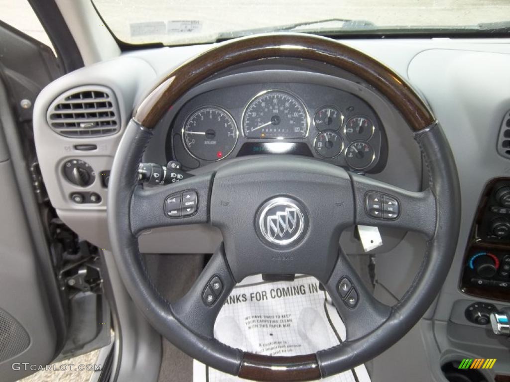 2007 Buick Rainier CXL AWD Gray Steering Wheel Photo #38209056