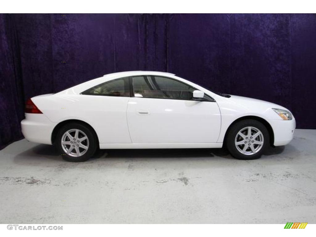 2003 Accord EX V6 Coupe - Taffeta White / Ivory photo #3