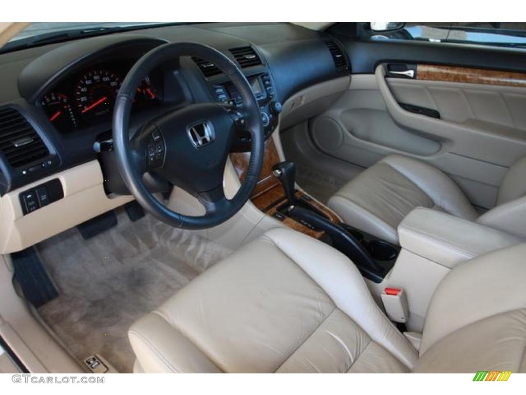 2003 Accord EX V6 Coupe - Taffeta White / Ivory photo #5
