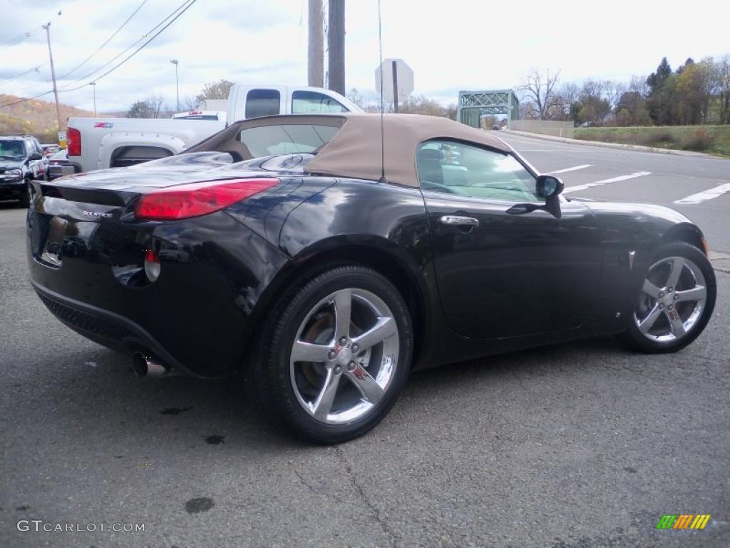 2007 Solstice Roadster - Mysterious Black / Steel/Sand photo #5