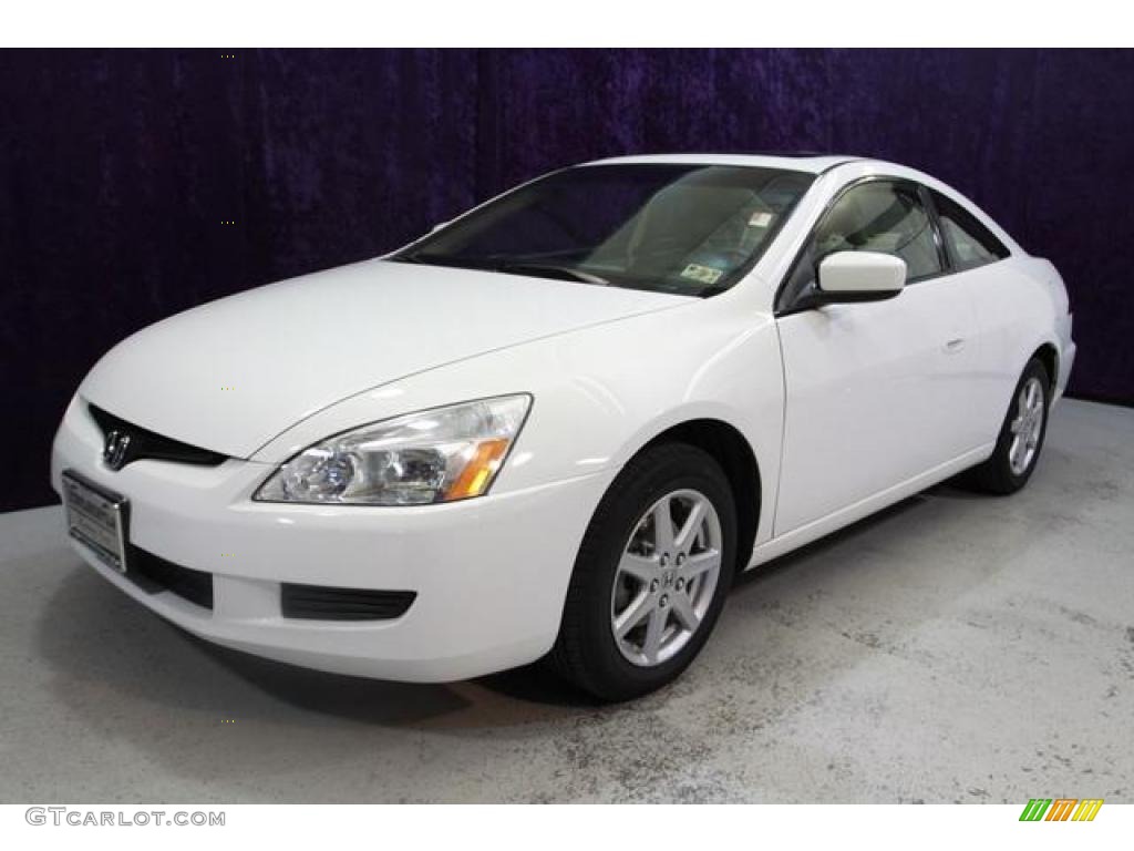 2003 Accord EX V6 Coupe - Taffeta White / Ivory photo #33