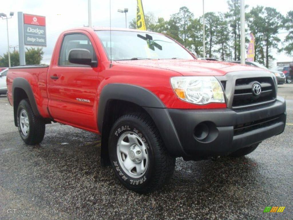 Radiant Red 2008 Toyota Tacoma Regular Cab 4x4 Exterior Photo #38210636