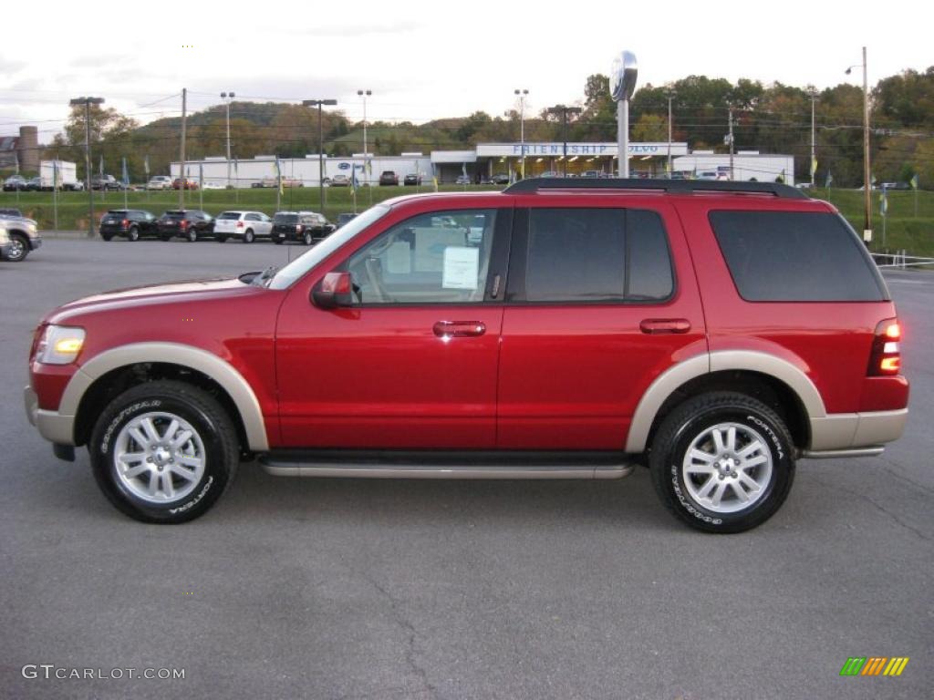 Sangria Red Metallic 2010 Ford Explorer Eddie Bauer 4x4 Exterior Photo #38212588