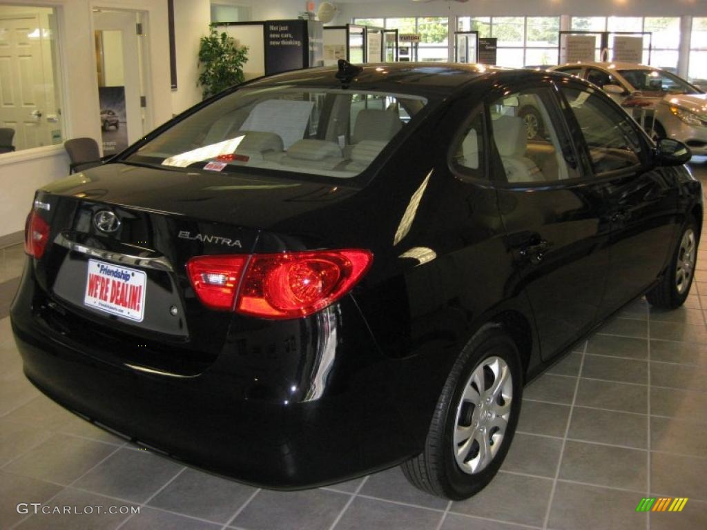 2010 Elantra GLS - Ebony Black / Beige photo #6