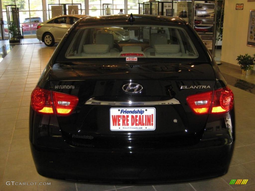 2010 Elantra GLS - Ebony Black / Beige photo #7