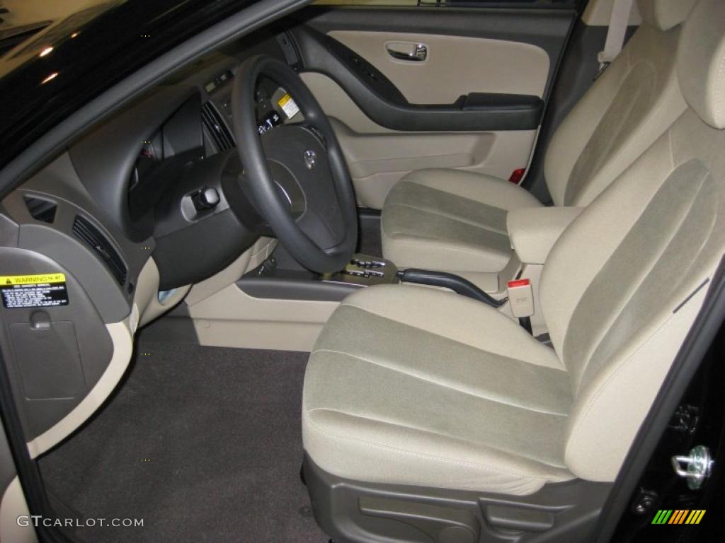 2010 Elantra GLS - Ebony Black / Beige photo #11