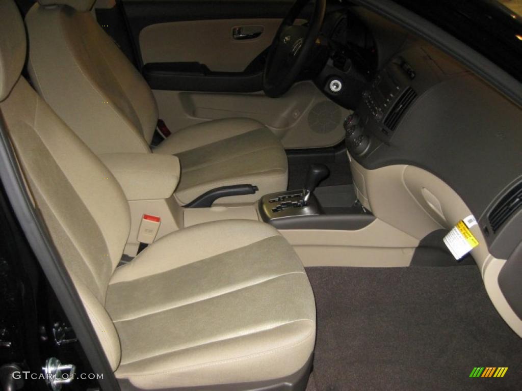 2010 Elantra GLS - Ebony Black / Beige photo #17